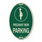 Signmission Pregnant Mom Parking With Graphic, 12 Inch X 18 Inch Architectural Oval, Heavy Gauge Aluminum A-OV-G-1218-23274 - alternate 1
