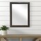 Homeroots 20" Black Solid Wood Accent Mirror 569929 - alternate 1