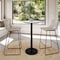 Flash Furniture 24" Round Tabletop, Seamless Surface Technology, White Faux Marble, 18" Round Black Bar Height Base ST-RD24-WHMAR-TR18B-GG - alternate 6