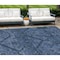 Homeroots 8' X 10' Navy Blue And Denim Blue Floral Washable Indoor Outdoor Area Rug 588897 - alternate 1