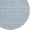 Homeroots 8' Denim Blue And Ivory Round Geometric Washable Indoor Outdoor Area Rug 614739 - alternate 6