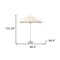 Homeroots 8ft Ecru Polyester Square Market Patio Umbrella 491959 - alternate 3