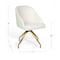 Martha Stewart Sora Upholstered Stationary Office Chair in Off White/Polished Brass CH-222119-CR-GLD-MS - alternate 9