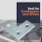 Newhouse Electric 3-Hole Bracket Corner Electro-Galvanized Steel Strut Channel Bracket, Silver, No Magnets BRCR3 - alternate 5