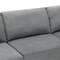 Homeroots 116" Gray Fabric Modular Sleeper Sofa 568296 - alternate 14
