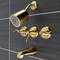 Kingston Brass Triple-Handle Tub and Shower Faucet, Brushed Brass KB8237NFL - alternate 2