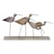 Homeroots 13" Natural Metal And Wood Coastal Sand Plover Birds Tabletop Sculpture 518062 - alternate 1