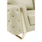 Homeroots 90" Beige Italian Leather Sofa With Gold Legs 491051 - alternate 9