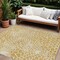 Homeroots 10' X 14' Gold And Ivory Geometric Washable Indoor Outdoor Area Rug 595072 - alternate 1