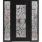 Vdomdoors Aluminum Door Iron 1633 Black Entry Steel Metal Classic Painted 60 x 80 (12+36+12 x 80)-Left Inswin IRON1633EXD-BLK-W12+36+12xH80-LH-I - alternate 1