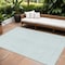 Homeroots 8' X 10' Sky Blue And Ivory Geometric Washable Indoor Outdoor Area Rug 602446 - alternate 1
