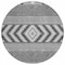 Homeroots 8' Gray Charcoal And Silver Round Southwestern Washable Indoor Outdoor Area Rug 613911 - alternate 8