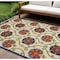 Homeroots 8' X 11' Navy Blue Beige Green Blue And Red Floral Indoor Outdoor Area Rug 546778 - alternate 7