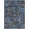 Homeroots 9' X 12' Teal Blue And Charcoal Floral Washable Indoor Outdoor Area Rug 604166 - alternate 7
