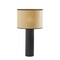 Homeroots 29" Black Ceramic Cylinder Table Lamp With Beige Drum Shade 524627 - alternate 1