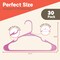 Campior Premium Pink Clothes Hangers, Slim, Durable, with Shoulder Grooves for Coats and Laundry, 30PK CMPPLH30PK - alternate 8