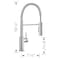 Blanco Catris Semi-Pro 1.5 GPM, PVD Stainless 401918 - alternate 8