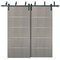 Sartodoors Barn Bypass Doors with 6.6ft Hardware, Planum 0020 Grey Oak, Sturdy Heavy Duty Rails Kit Steel Set,  PLANUM0020BBB-SD-6084 - alternate 1