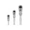 Tekton 1/4, 3/8, 1/2 Inch Drive Flex Head Quick-Release Stubby Ratchet Set, 3-Piece (3, 4-1/2, 6 in.) SRH99304 - alternate 1