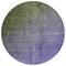 Homeroots 8' Olive Green And Purple Round Ombre Washable Indoor Outdoor Area Rug 563723 - alternate 6