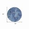 Homeroots 8' Navy Blue And Denim Blue Round Abstract Washable Indoor Outdoor Area Rug 610410 - alternate 9