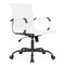 Leisuremod Harris Faux Leather Office Chair - Mid-Back Ergonomic Swivel Desk Chair, Iron Base HOBL19WL - alternate 1