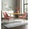 Homeroots Set of Two Blush And Gold Upholstered Velvet Dining Side Chairs 535382 - alternate 1