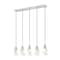 Z-Lite Aimie 5-Light Linear Chandelier, 7 in W, Brushed Nickel 828P7-5L-BN - alternate 1