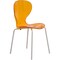 Leisuremod Modern Oyster Transparent Side Dining Side Chair with White Base in Transparent Orange OCW-17TOR - alternate 1