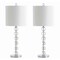 Jonathan Y Cary 27.5" Modern Stacked Crystal/Metal LED Table Lamp, Chrome/Clear, 2PK JYL5053A-SET2 - alternate 10