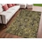Homeroots 5' X 8' Coffee and Gray Oriental Washable Non Skid Indoor Outdoor Area Rug 563758 - alternate 1