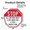 Signmission Stop All Drivers Must Stop Here For, 18 inch X 18 inch, Vinyl Decal, 2PK OC-D-2PACK-18-243 - alternate 4