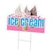 Signmission Soft Ice Cream Yard Sign & Stake outdoor plastic coroplast window, C-DC-1824-Soft Ice Cream C-DC-1824-Soft Ice Cream - alternate 1