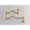 Kingston Brass Wall Mount Pot Filler Faucet with Knurled Handle, Brushed Brass KS2107RKX - alternate 4