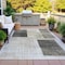 Homeroots 5' X 8' Ivory And Black Geometric Washable Indoor Outdoor Area Rug 631934 - alternate 8