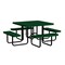 Leisure Craft Square Portable Picnic Table, Black/Green, 46 in T46SQP-BLACK GREEN - alternate 1