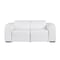 Homeroots 77in White and Brown Italian Leather Power Reclining Loveseat With Storage 720551 - alternate 1