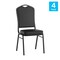 Flash Furniture HERCULES Series Crown Back Stacking Banquet Chair in Black Vinyl - Black Frame, 4PK 4-FD-C01-B-BK-VY-GG - alternate 9