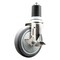 Service Caster 5 Inch 316SS Thermoplastic Rubber Swivel 1-3/4 Inch Expanding Stem Caster Brake SCC-SS316EX20S514-TPRB-TLB-134 - alternate 1
