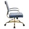 Leisuremod Benmar Leather Office Chair with Gold Frame, Navy Blue BOG19BUL - alternate 7