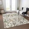 Homeroots 5' X 8' Ivory Green And Brown Floral Washable Indoor Outdoor Area Rug 605284 - alternate 7