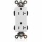 Leviton Straight Blade Receptacle, 5-20R, 20 A, 125V AC, Flush Mount, Self-Grounded MT163-W - alternate 1