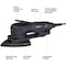 Wrightmaster 3A Corded 13.78 inx 4. 72 in Brushless Sheet Sander, 6 Variable Speeds, Dust Collection System ZR-7310 - alternate 4