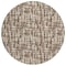 Homeroots 8' Brown Tan And Beige Round Abstract Washable Indoor Outdoor Area Rug 602481 - alternate 9
