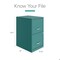 Space Solutions 14.25 in W 2 Drawer Vertical File Cabinet, Teal 24403 - alternate 13