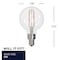 Bulbrite 25w Equivalent Dimmable G16 Vintage Edison Clear LED Light Bulb Candelabra (E12) Base, 2700K, 4PK 862694 - alternate 4