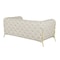 Homeroots 69in Cream and Gold Italian Leather Loveseat 720511 - alternate 9