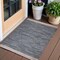 Homeroots 3' X 5' Gray and Beige Patchwork Handmade Indoor Outdoor Area Rug 557116 - alternate 1