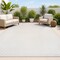 Jonathan Y Finn High-Low Modern Minimalist Checkered Monotone Ivory/Cream 8 ft. x 10 ft. Area Rug SCN108A-8 - alternate 1