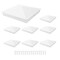 Nuvo Iron 6-in x 6-in Nominal & Undressed Aluminum Ornamental Pyramid White Post Cap, 8PK PCP14LN-WEC-IP8 - alternate 1